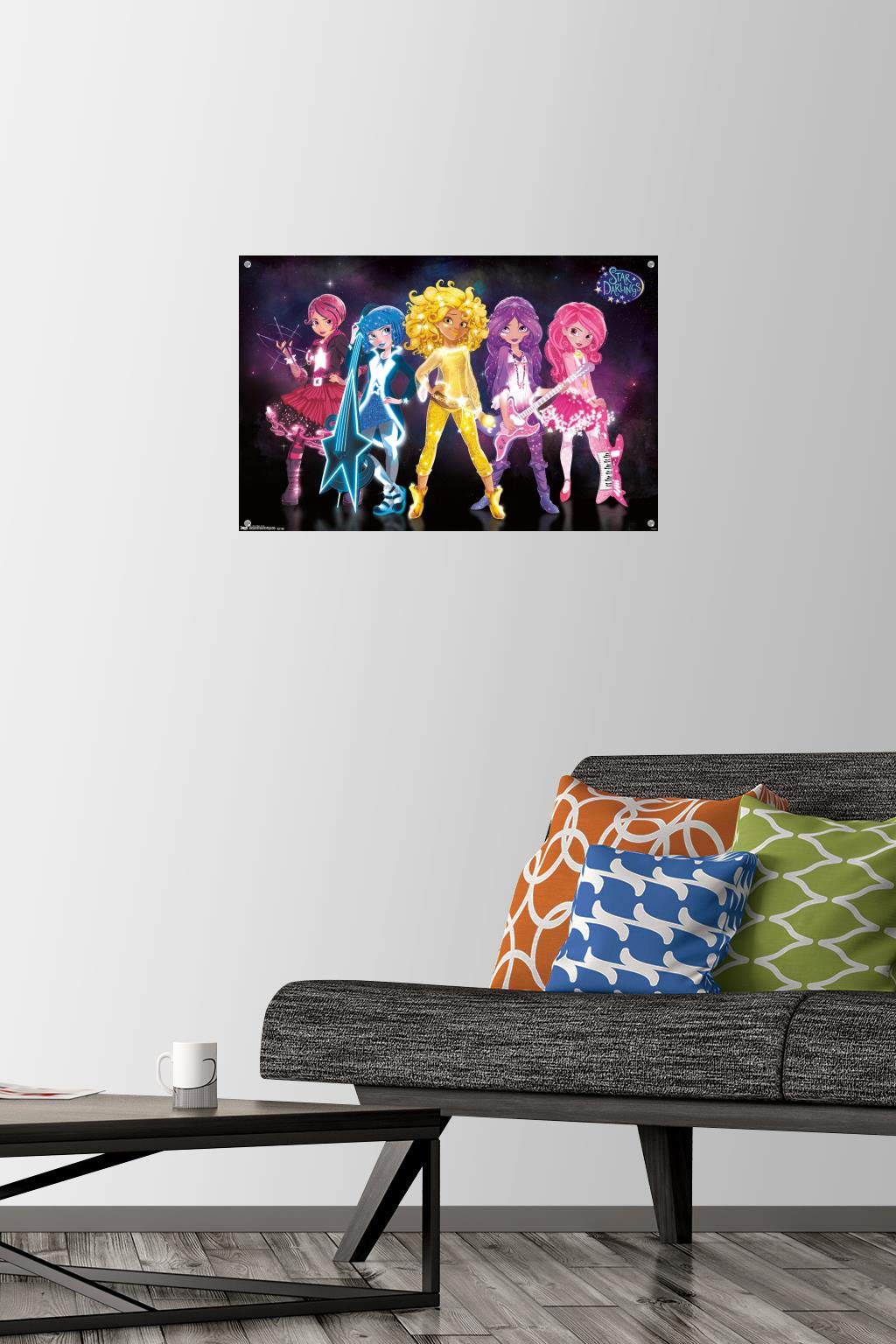 Disney Star Darlings Wall Poster Set with Push Pins - Cute Room Decor for Girls Bedroom, Dorm, Playroom & Kids Wall Art