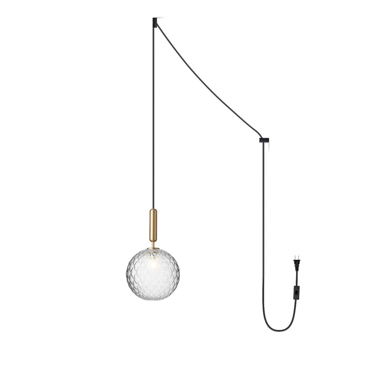 Elysian Glow Pendant Swag Light - Modern Adjustable Hanging Chandelier for Bedroom, Living Room & Dining Room Decor | Dimmable LED Lighting Fixture for Home & Office