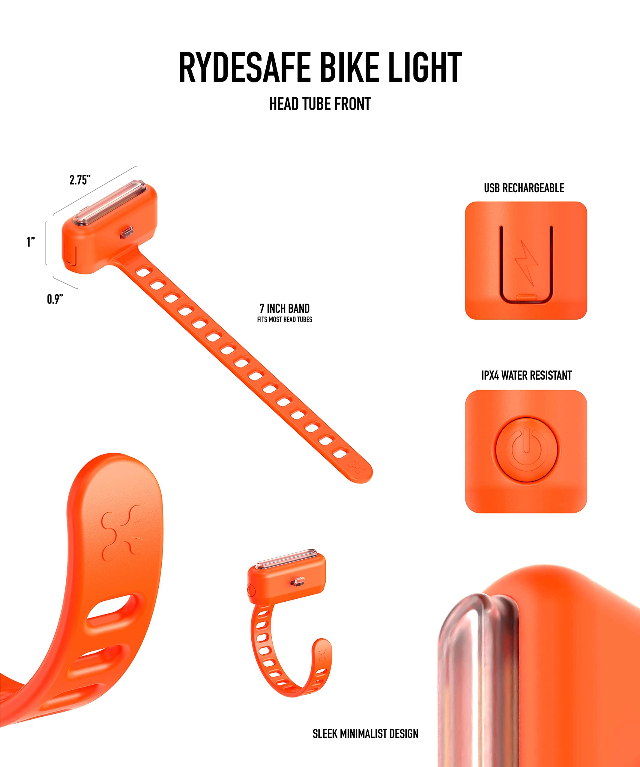 Best Bike Lights for Night Riding - High Visibility LED Bicycle Front & Rear Lights Set - Waterproof USB Rechargeable Cycling Safety Lights for Road, Mountain, Commuter Bikes - Perfect for Evening Cycling, Urban Commuting & Trail Adventures