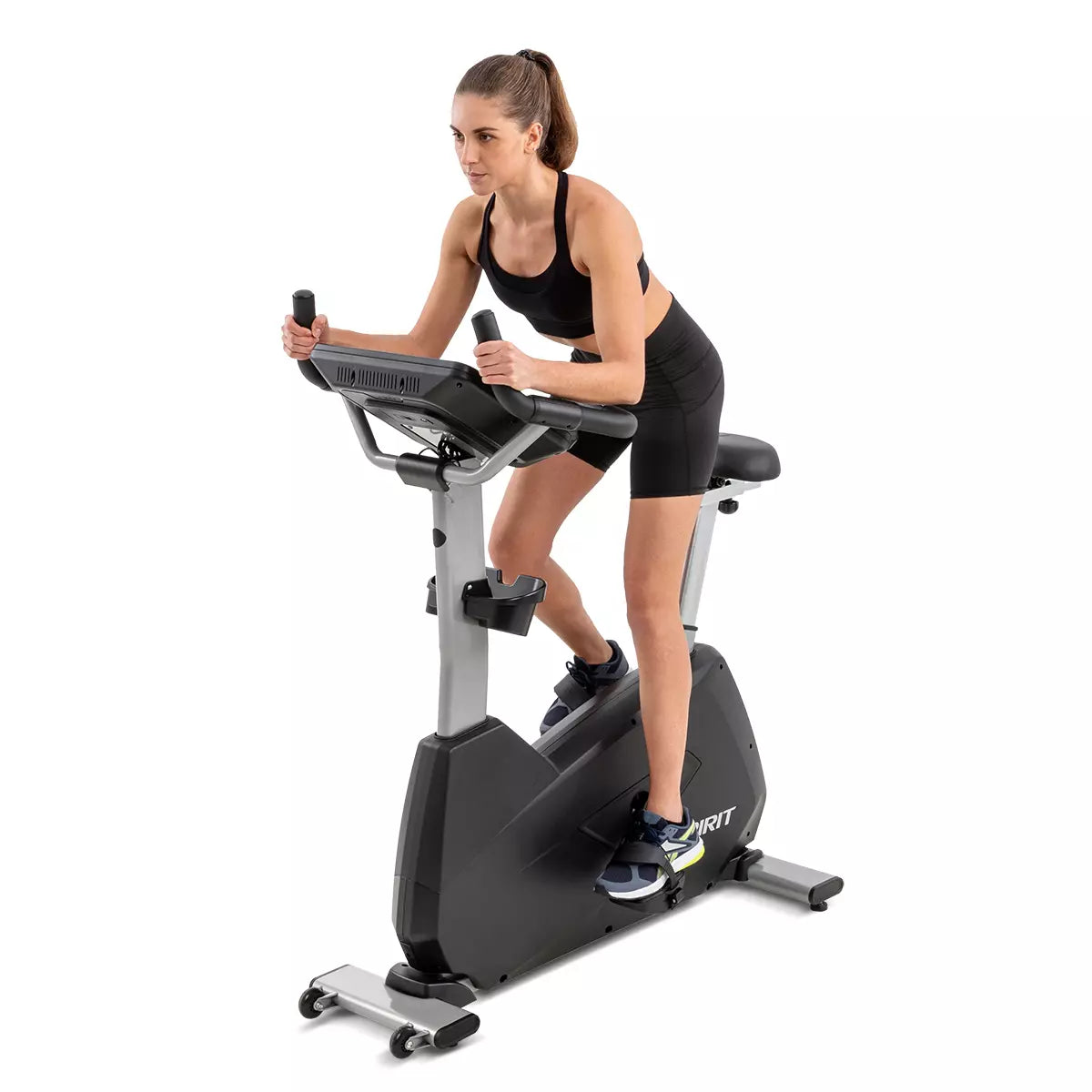 Spirit Fitness CU800 Commercial Upright Exercise Bike for Home & Gym - Heavy Duty Cardio Workout Equipment for Weight Loss & Fitness Training