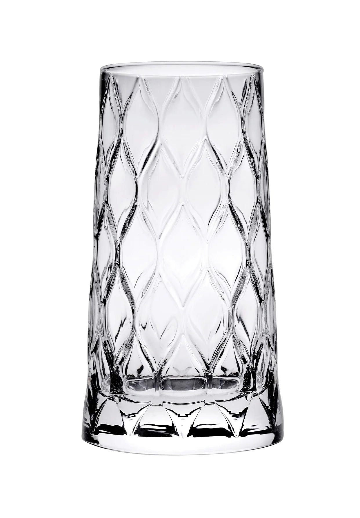 Browne 11.75 Oz Leafy Long Drink Glass - Elegant Highball Glass for Iced Tea, Cocktails & Refreshing Beverages - Perfect for Home Bars, Restaurants & Outdoor Gatherings