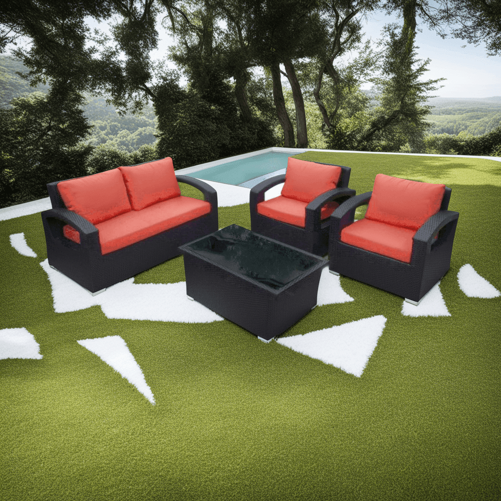 Geromy All-Weather Wicker Outdoor Sofa Set with Cushions - Patio Furniture for Garden, Poolside, Backyard & Balcony