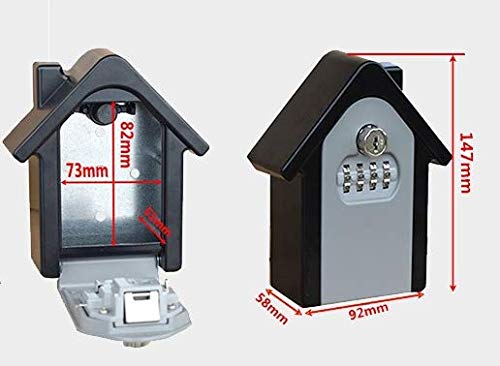 4-Digit Combination Lock Key Safe Box - Outdoor Wall Mount Security Storage with Spare Keys | Perfect for Home, Garage, Vacation Rentals & Business Key Management