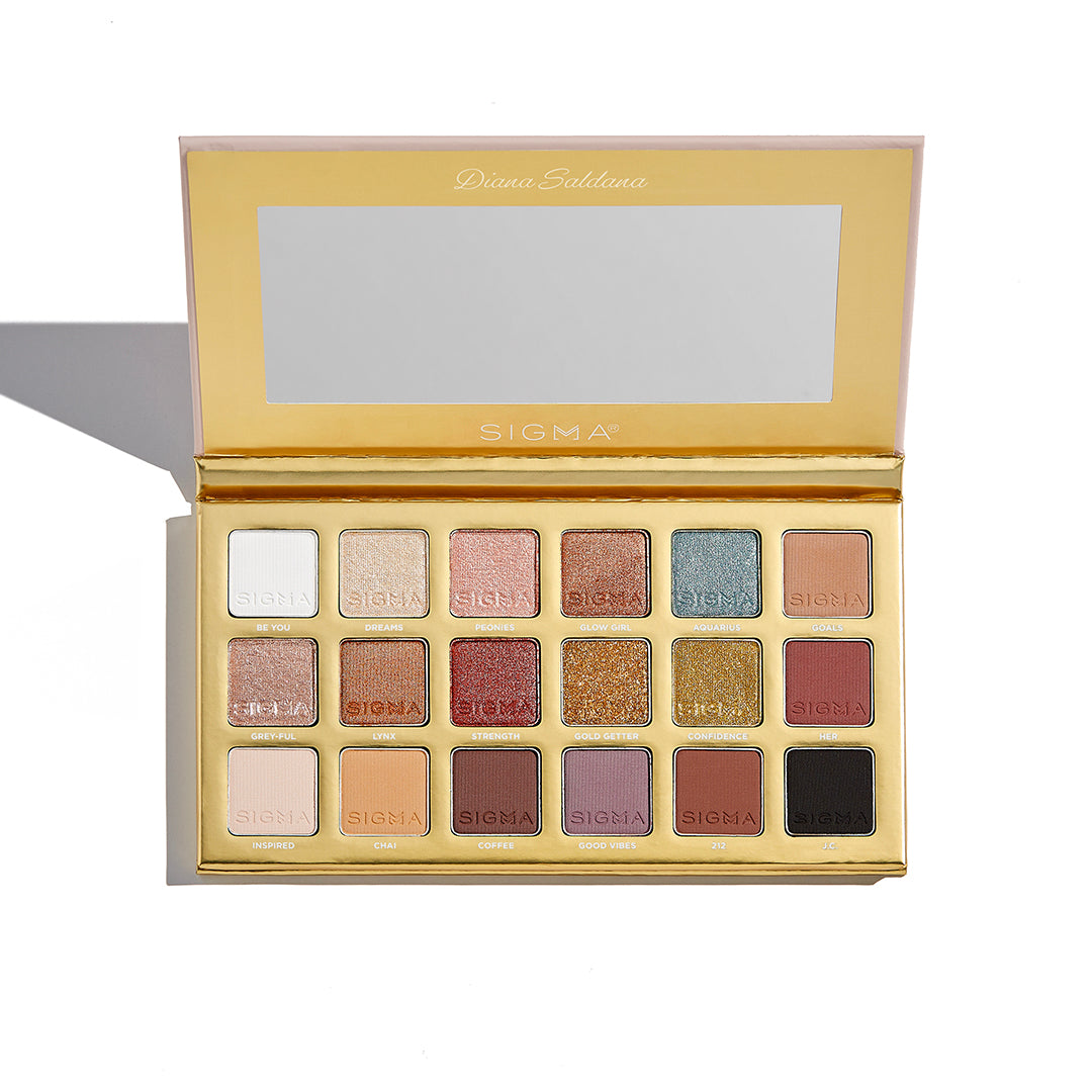Diana Saldana Eyeshadow Palette - 12 Highly Pigmented Matte & Shimmer Eyeshadows for Professional Makeup | Perfect for Day to Night Looks, Bridal Makeup & Special Occasions