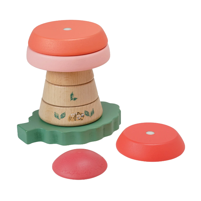 Folklore Fun Gi Stack Up - Wooden Stacking Toy for Toddlers & Kids - Educational Montessori Learning Game - Perfect for Playtime, Preschool & Daycare Activities