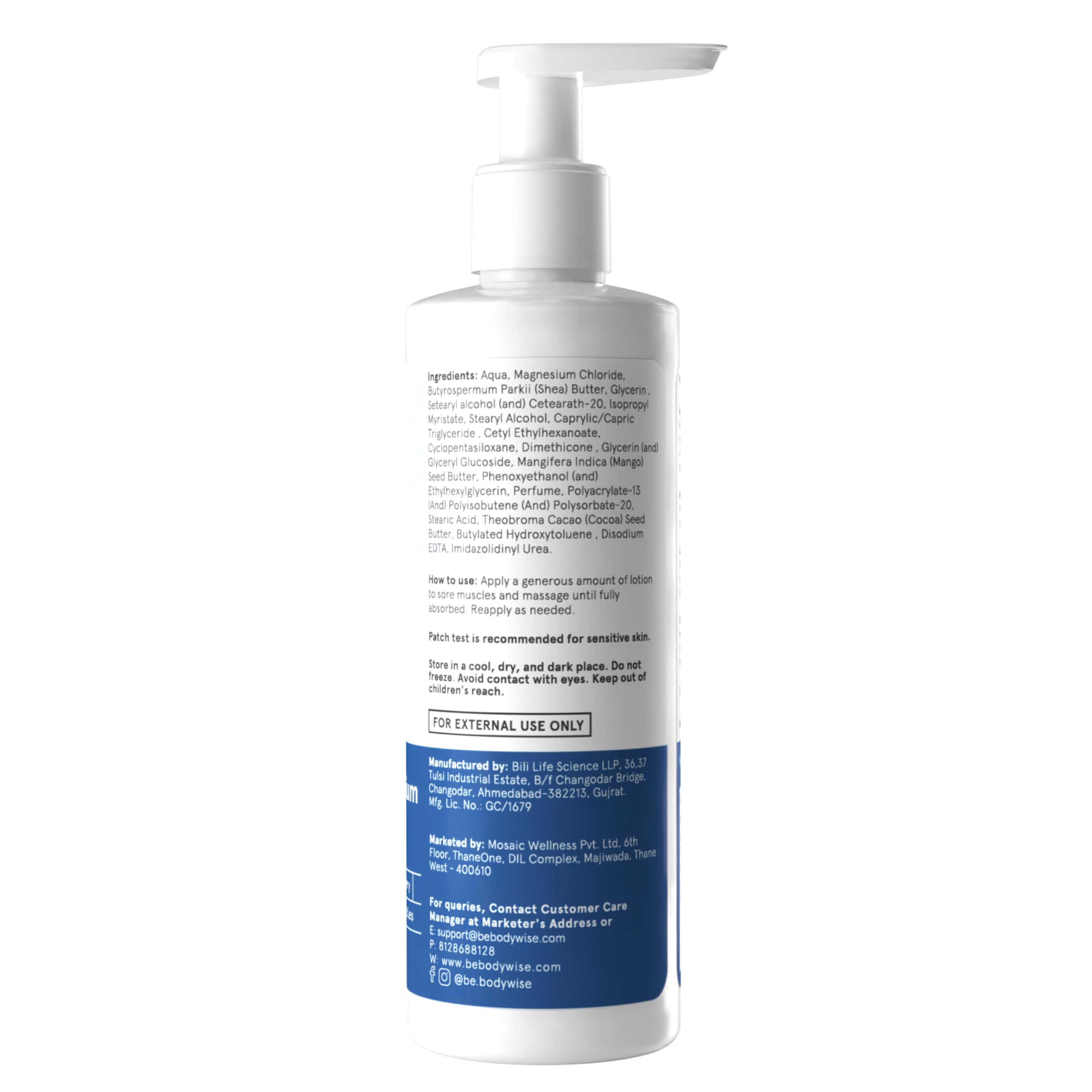 Be Bodywise 10% Magnesium Sleep Body Lotion 200ml - Muscle Recovery & Relaxation Cream with Shea Butter & Lavender | Mild Scent, Lightweight, Non-Greasy Formula | Perfect for Nighttime Relaxation & Post-Workout Recovery