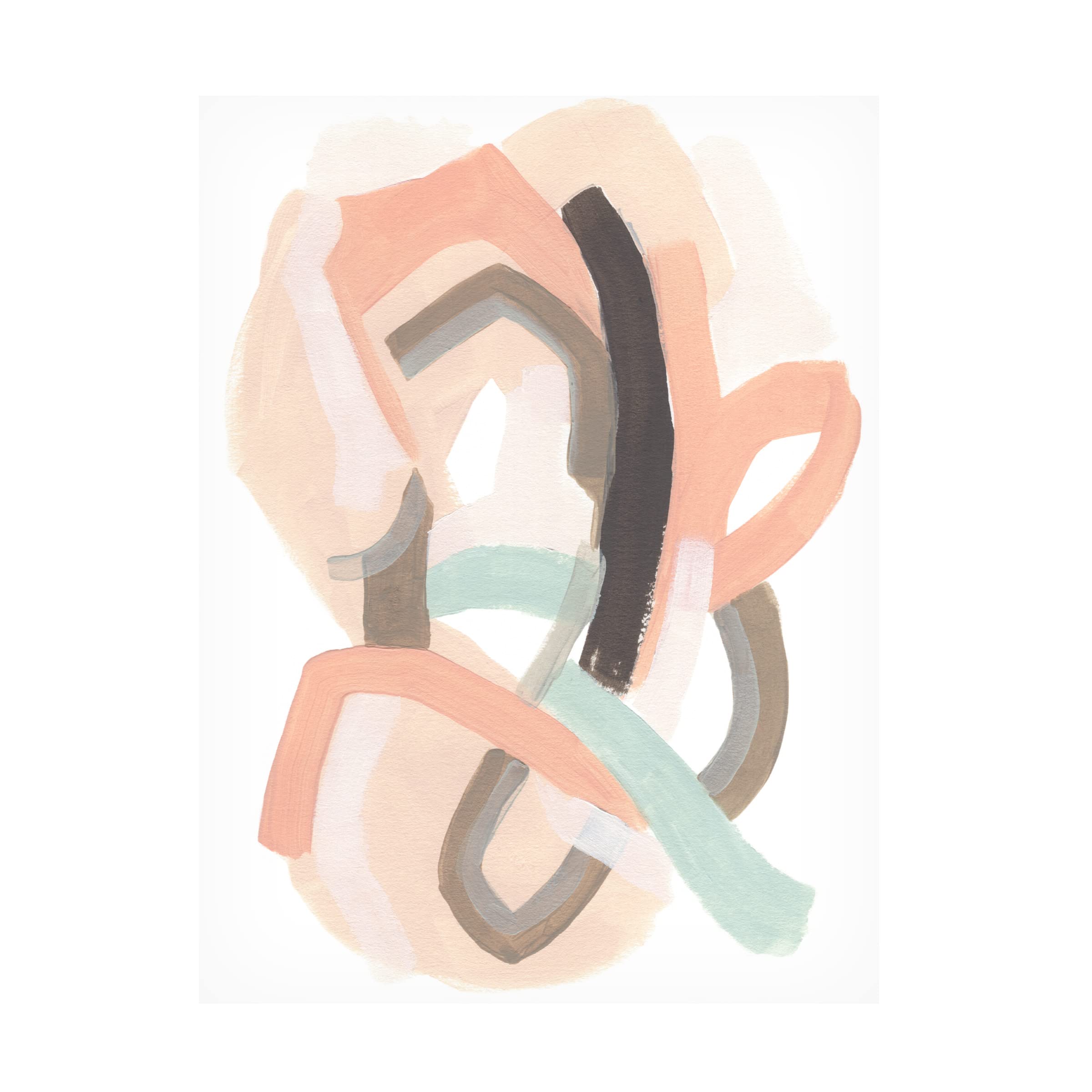 June Erica Vess 'Pastel Signal IV' Canvas Wall Art Print - Modern Abstract Painting for Living Room, Bedroom & Office Decor