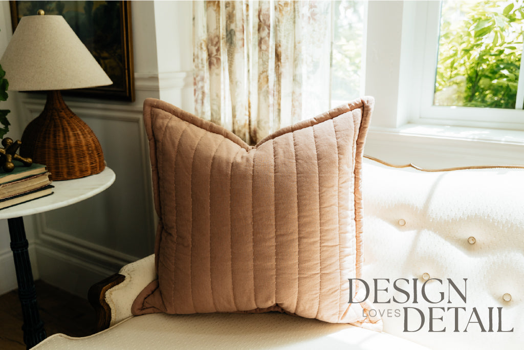 Mollie Luxe Quilted Euro Pillow Cover - Premium Decorative Pillowcase for Couch, Bed & Sofa - Elegant Home Decor for Living Room & Bedroom