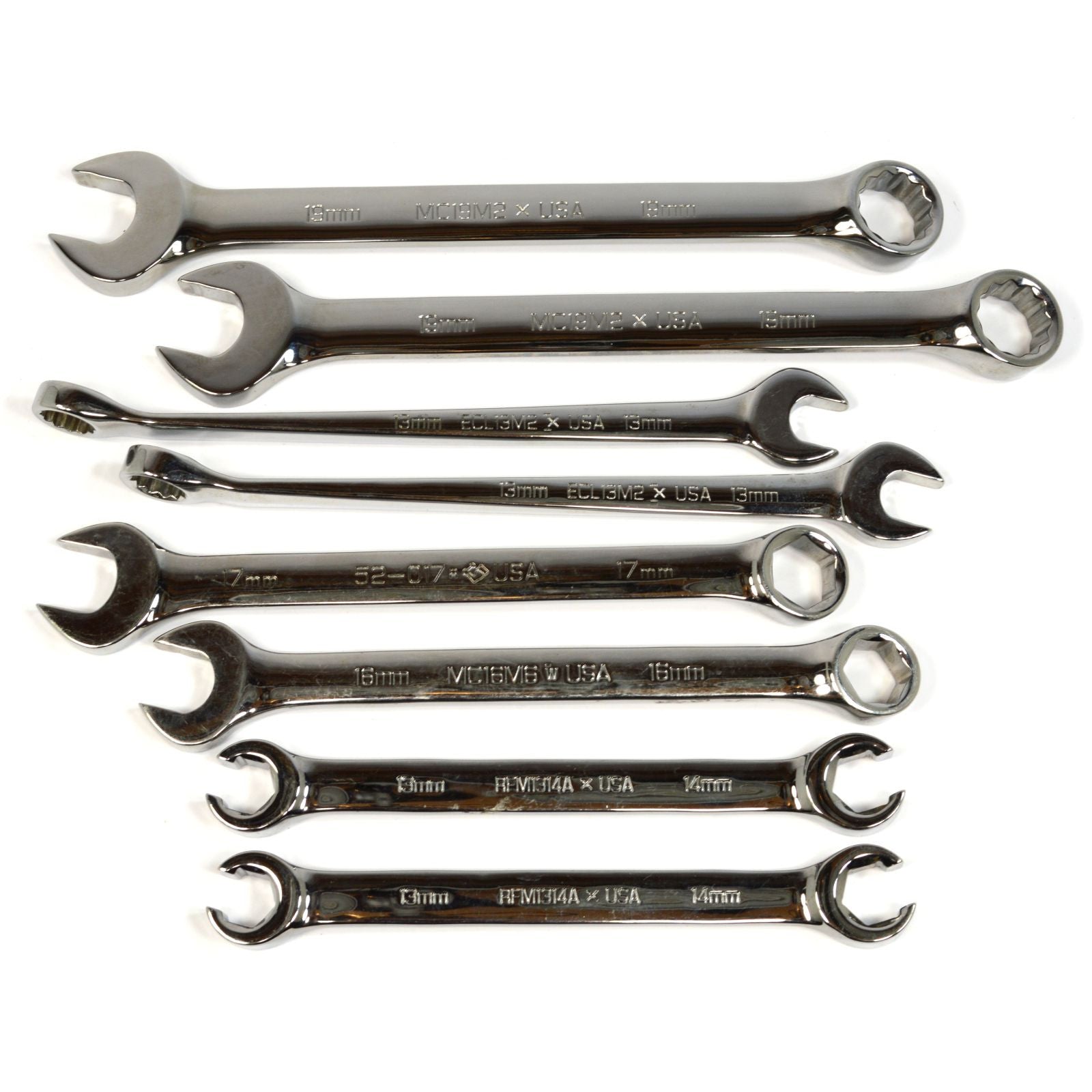 Premium 8-Piece Mixed Wrench Set - Metric Combo & Flare Nut Wrenches (Matco & Armstrong) - Perfect for Automotive Repair, DIY Projects & Professional Mechanics