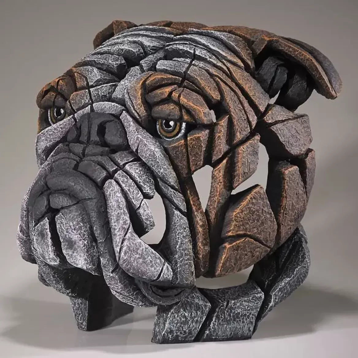 Edge Sculpture Bulldog Bust - Handcrafted Metal Bulldog Statue for Home & Office Decor | Unique Gift for Dog Lovers, Perfect for Bookshelves, Desks & Man Caves
