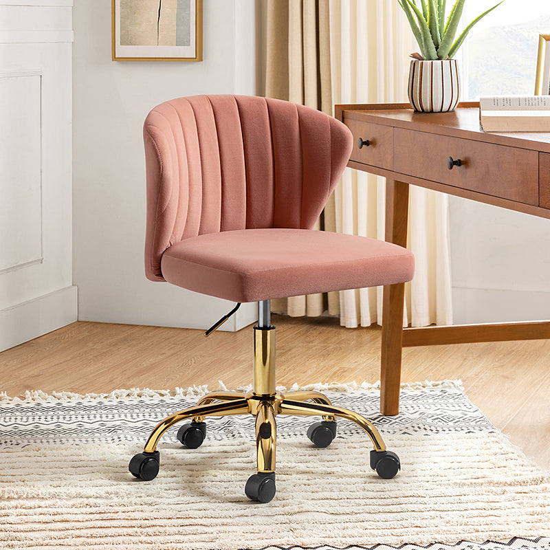 Premium Chandra Velvet Office Chair - Ergonomic Executive Desk Chair with Lumbar Support for Home & Office Workspaces - Comfortable Modern Computer Chair for Long Hours of Sitting