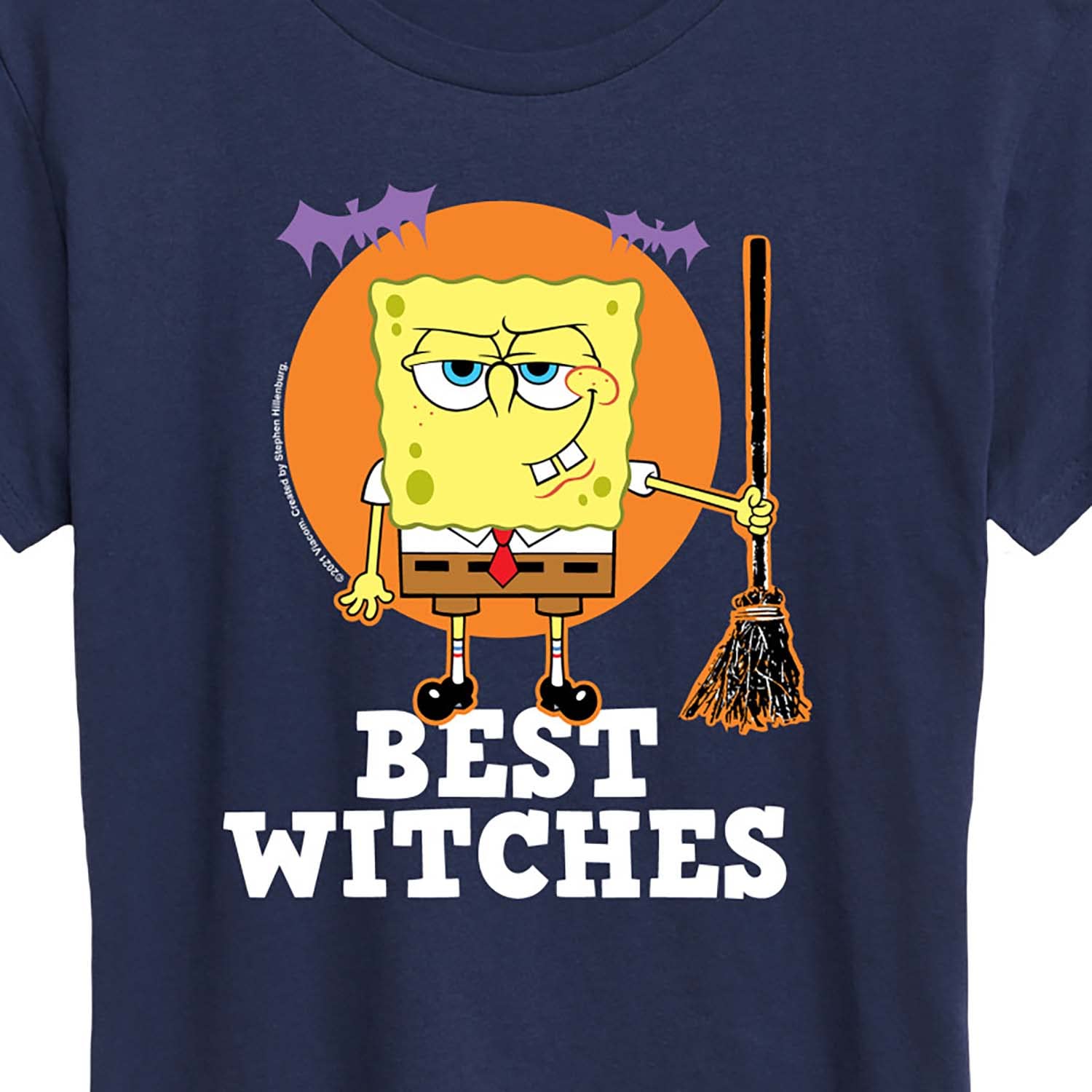 HYBRID APPAREL Women's Spongebob Squarepants Best Witches Graphic T-Shirt - Short Sleeve Casual Tee for Halloween, Cosplay & Funny Outfits