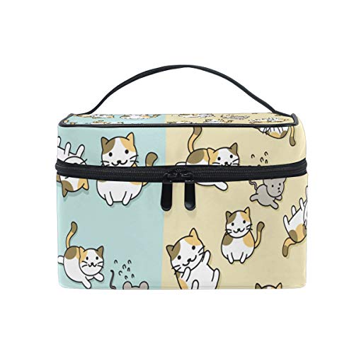Funny Cat Mouse Cosmetic Bag - Travel Makeup Train Case Storage Organizer for Women | Perfect for Travel, Gym & Daily Makeup Organization