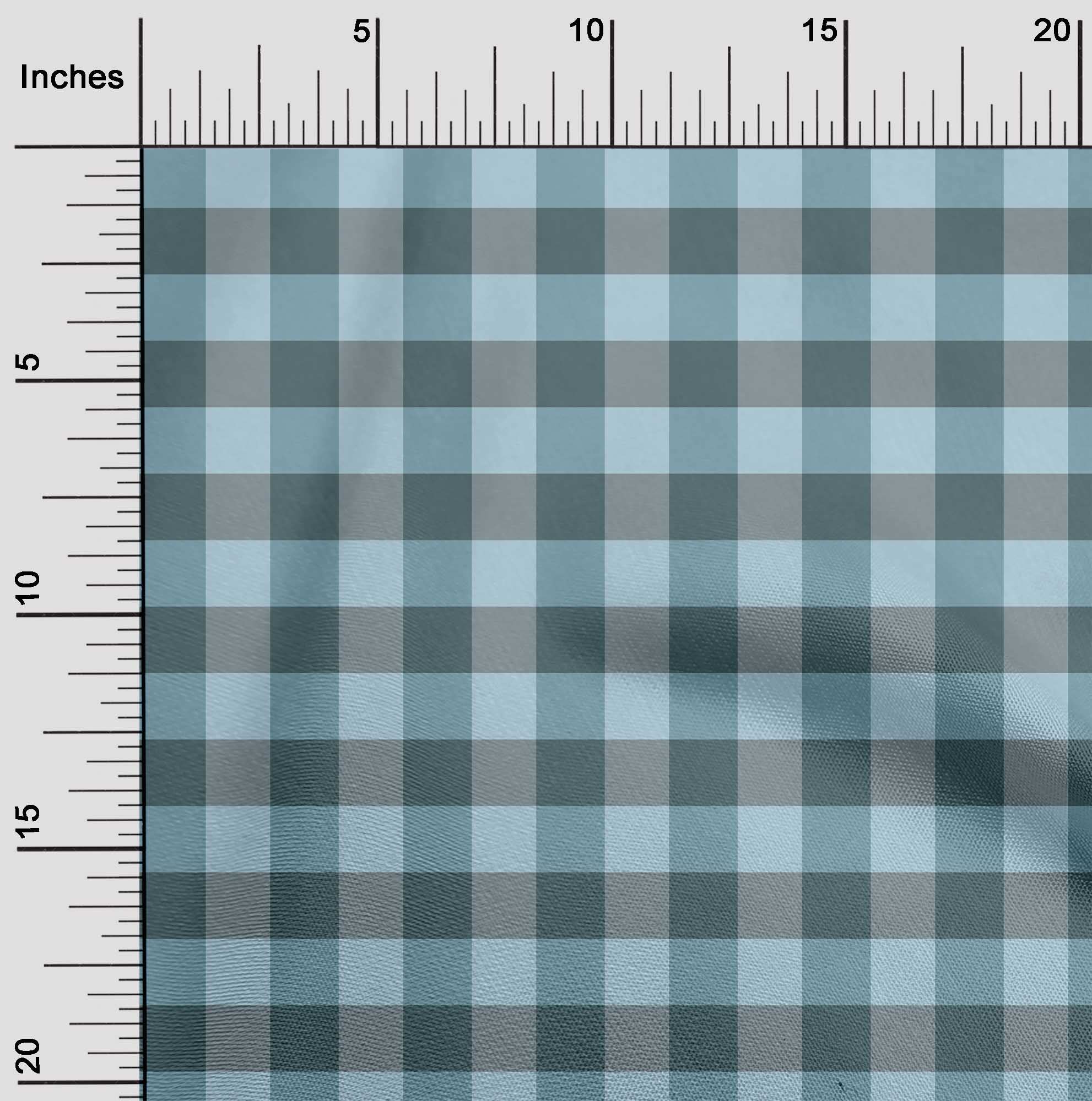 oneOone Polyester Spandex Fabric - Grayish Blue Check Print - 56 Inch Wide by The Yard - DIY Clothing, Sewing Supplies - Perfect for Dresses, Skirts & Home Decor Projects