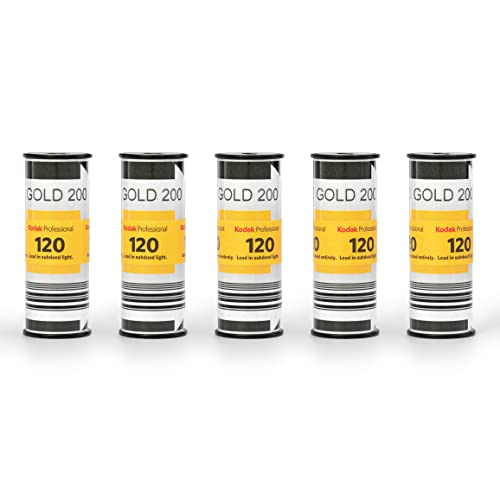 Kodak Professional Gold 200 Color Negative Film 120 Roll Film 5 Pack - Perfect for Medium Format Photography, Portraits & Landscape Shots