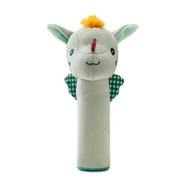 Janod Eco-Friendly Plush Squeaker Toy - Joe the Dragon | Soft & Safe Stuffed Animal for Babies & Toddlers | Perfect for Cuddling, Teething & Sensory Play