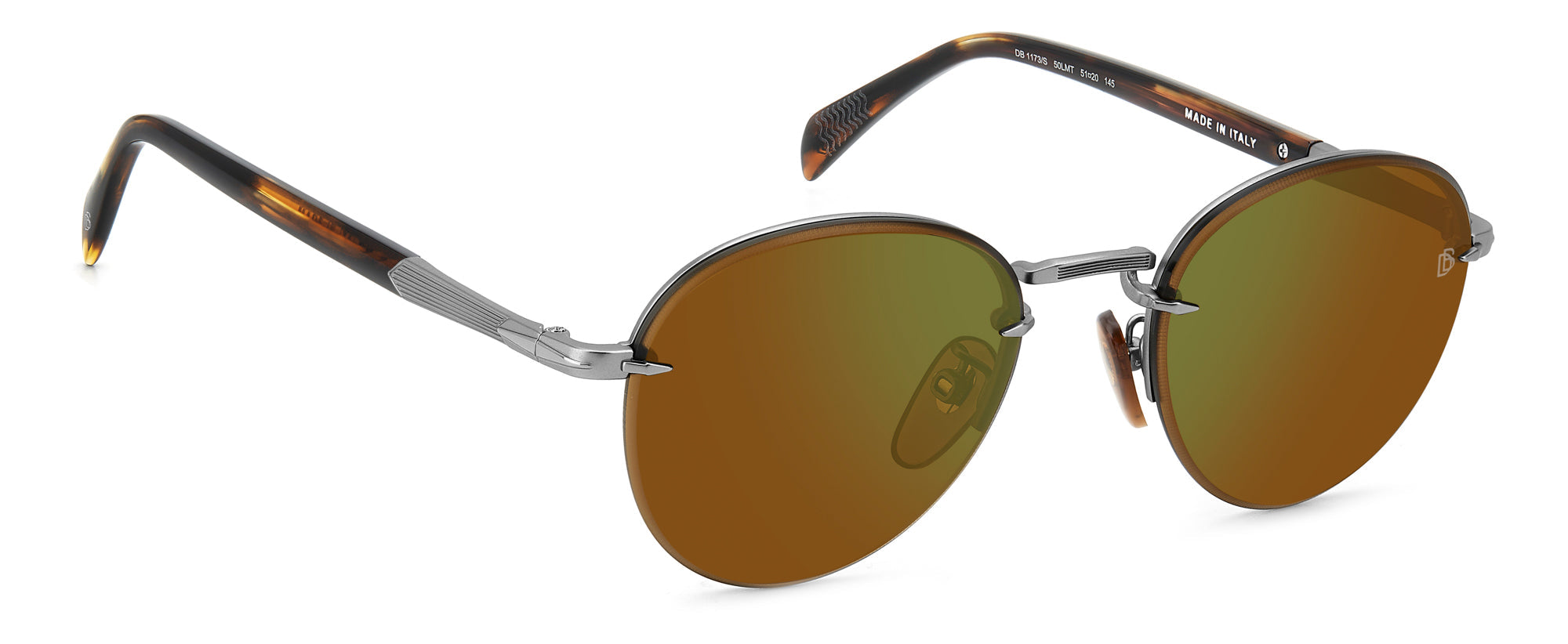 David Beckham DB1173/S Sunglasses - Polarized Aviator Style for Men & Women - Perfect for Driving, Travel & Outdoor Activities
