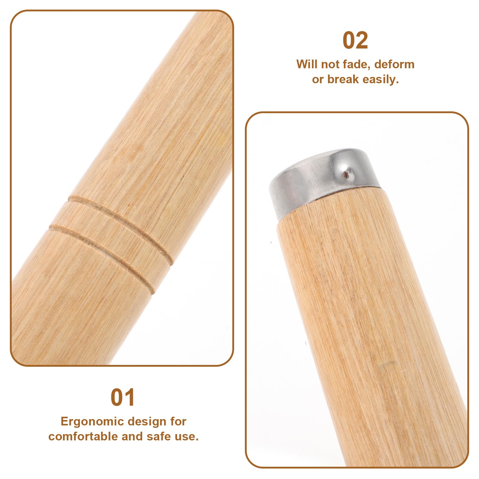 Wooden Pot Handle Replacement - Heat Resistant Bakelite Cookware Grip for Woks, Pans & Steamers - Durable Kitchen Utensil for Safe Cooking & Serving - Perfect for Home Chefs & Professional Kitchens
