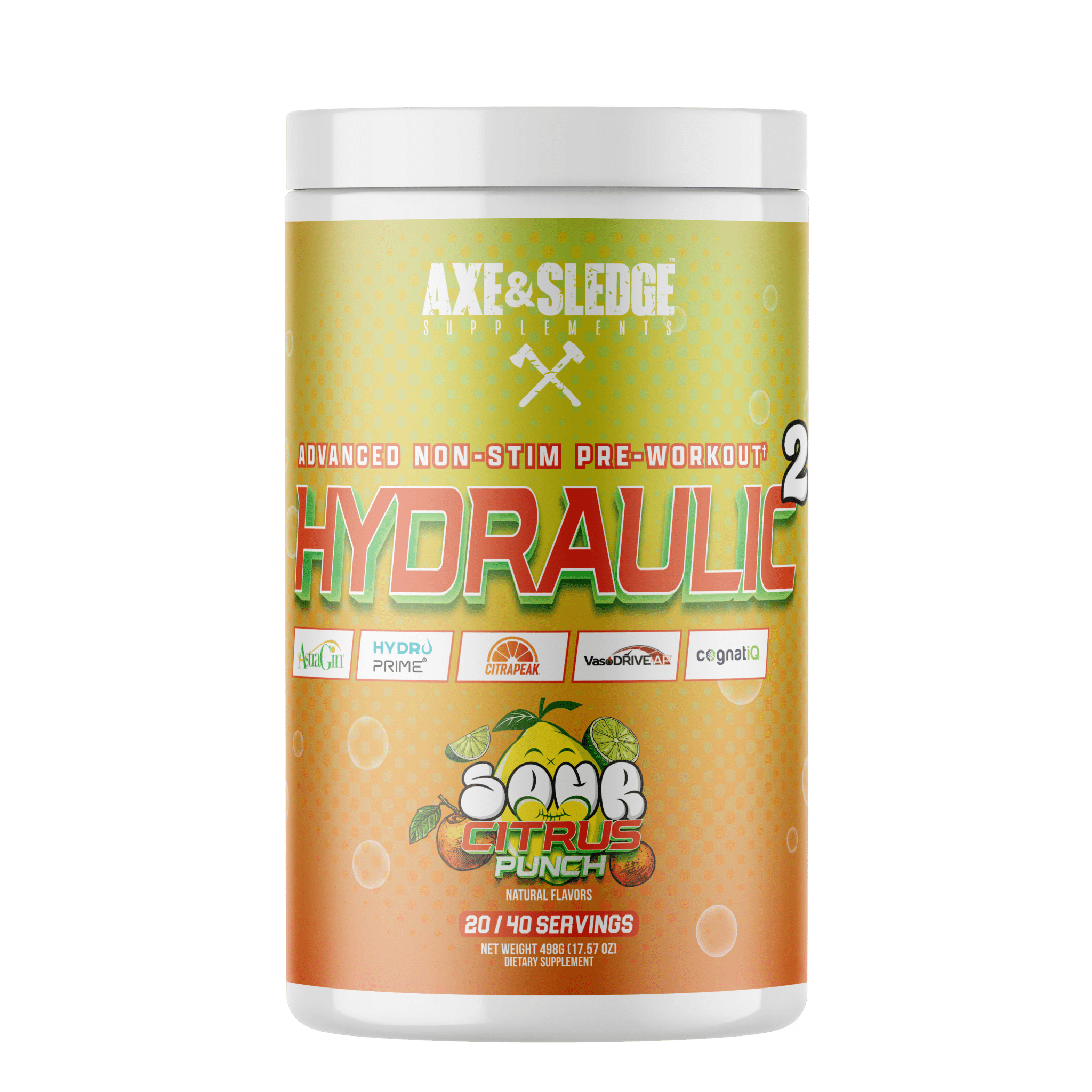 Axe & Sledge Hydraulic V2 Non-Stimulant Pre-Workout Supplement - Boost Energy & Endurance for Gym & Fitness Training