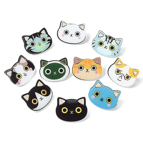 10pcs-23.5x30x2mm-cat acrylic brooches