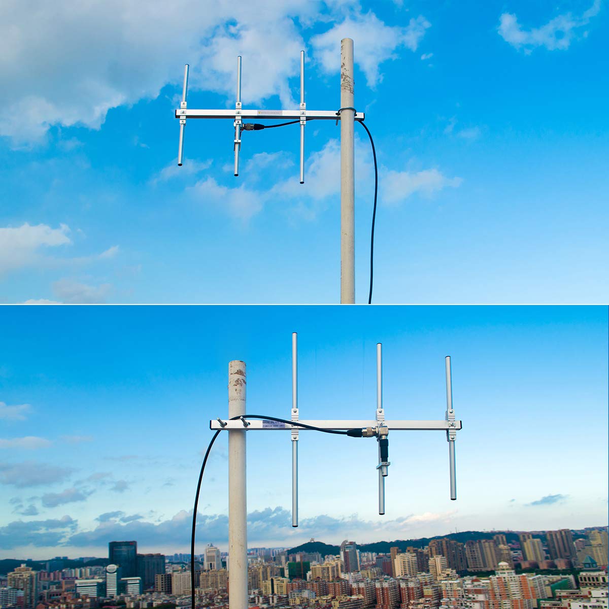High Gain UHF YAGI Antenna 400-470MHz - Foldable 3-Element Aluminum Alloy Outdoor Antenna with SL16 Female Connector for Motorola, Kenwood, Yaesu, HYT Two-Way Radios - Perfect for Emergency Communications, Ham Radio, and Outdoor Adventures