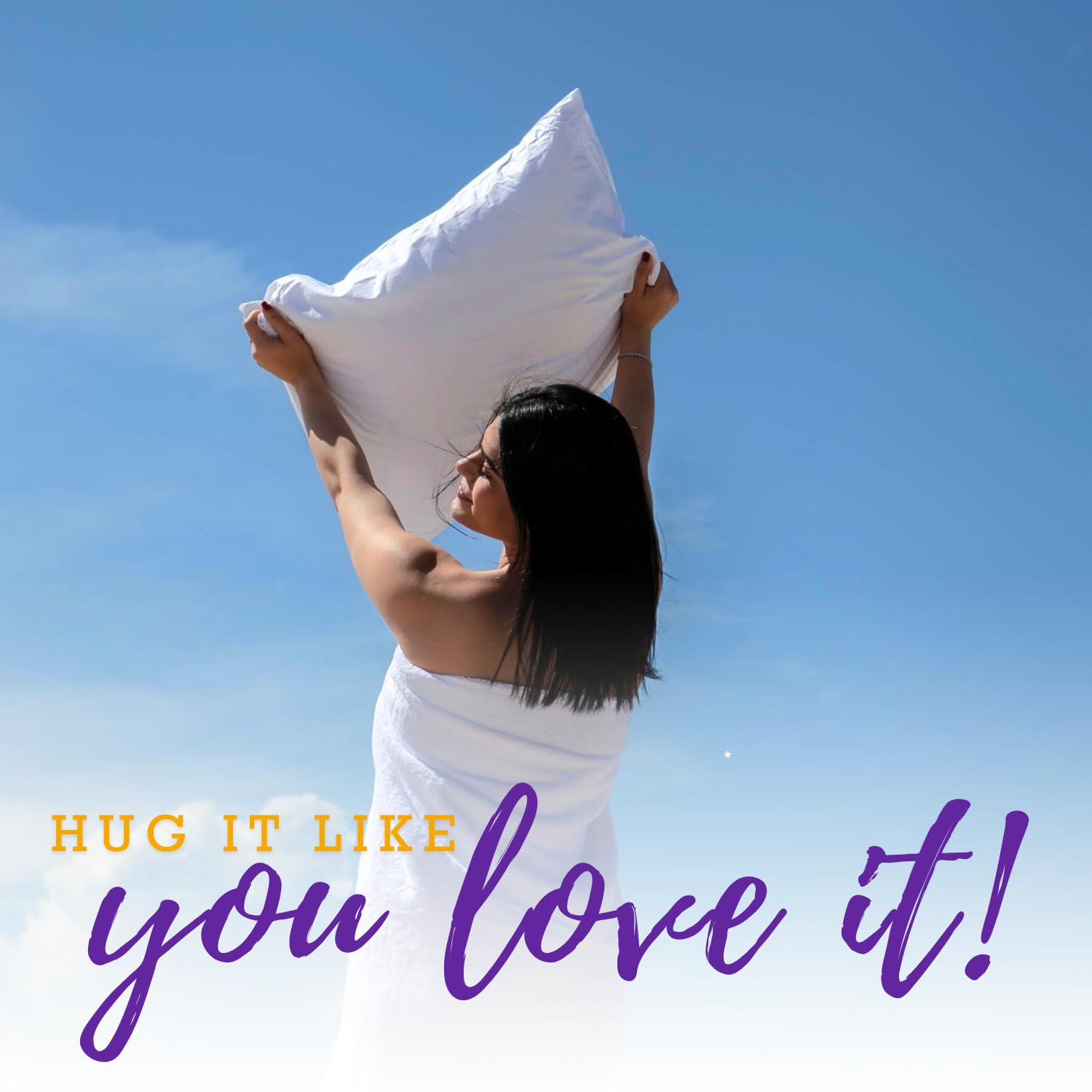 Premium 100% Cotton 235-Thread Count Goose Down Pillow - 25% Down & 75% Feather Fill - Queen Size White Pillow for Side & Back Sleepers | Luxury Hotel Quality, Down-Proof & Preshrunk | Perfect for Bedroom, Guest Room & Travel