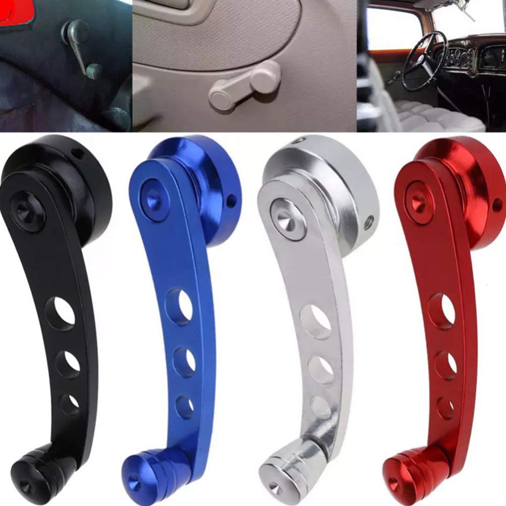 Universal Black Car Window Crank Handle - 1 Pair for Trucks & Wagons - Easy Replacement
