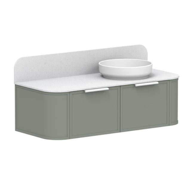ADP Flo Wall Mounted Bathroom Vanity - Modern Floating Vanity with Sink for Small Space Bathroom Remodel