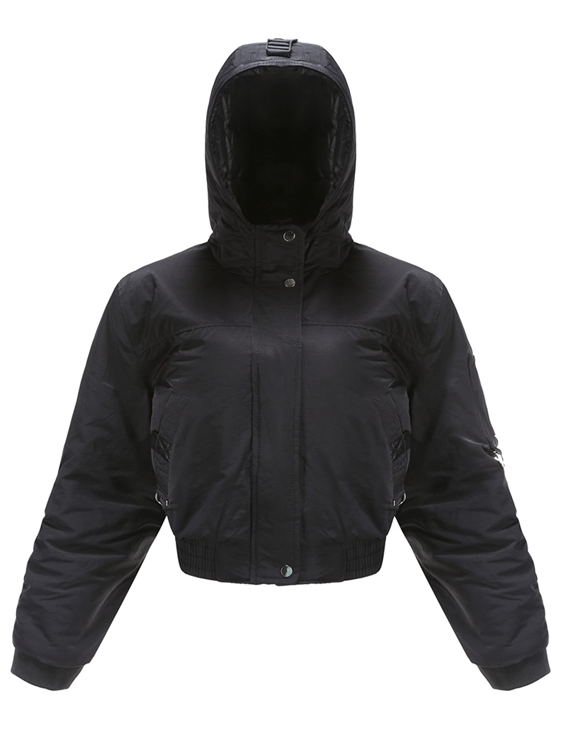 Women's Quilted Bomber Jacket - Winter Cropped Hooded Flight Coat for Women | Warm & Stylish Outerwear for Casual Wear, Travel & Outdoor Activities