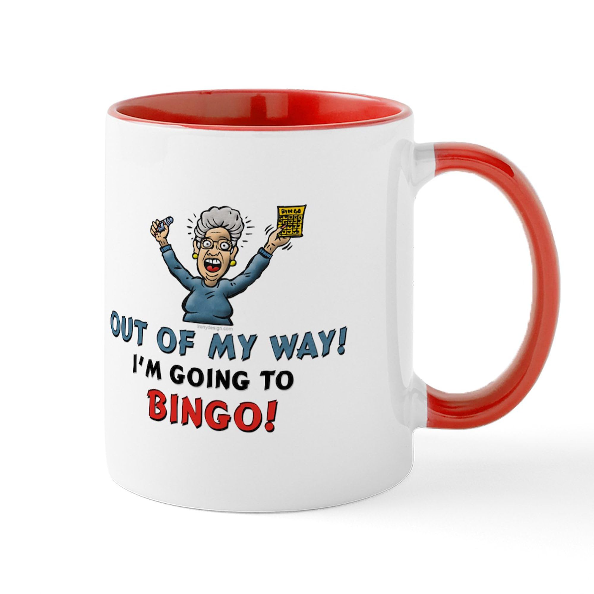 BINGO!! Ceramic Coffee Mug 11 oz (325 ml) - Perfect for Tea, Hot Chocolate & Office Use - Funny Novelty Gift for Bingo Lovers