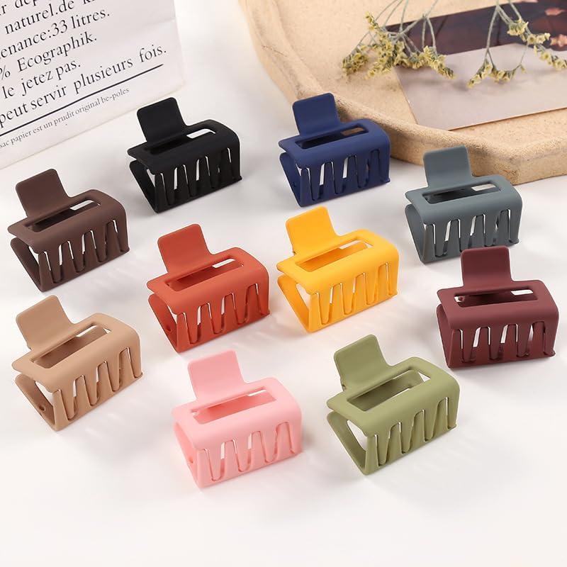 6PCS Square Geometric Acrylic Hair Clips - Non-Slip Crab Barrettes for Women & Girls, Fashion Hair Accessories for Daily Wear, Parties & Weddings