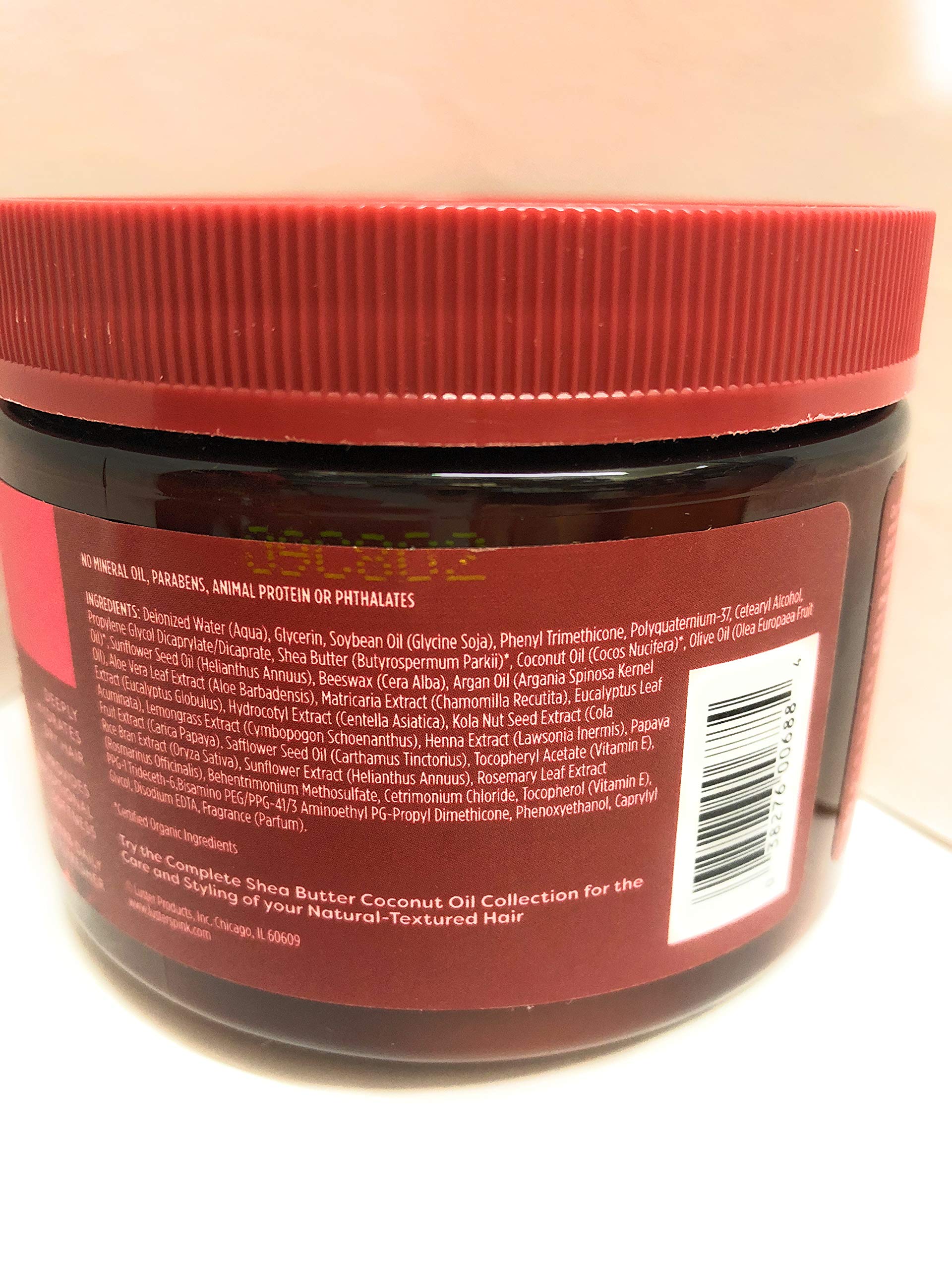 Lusters Pink Shea Butter & Coconut Oil Hair Cream - Super Moisturizing Curl Definer for Natural Hair - 11oz for Dry, Curly & Coily Hair - Perfect for Daily Styling & Frizz Control