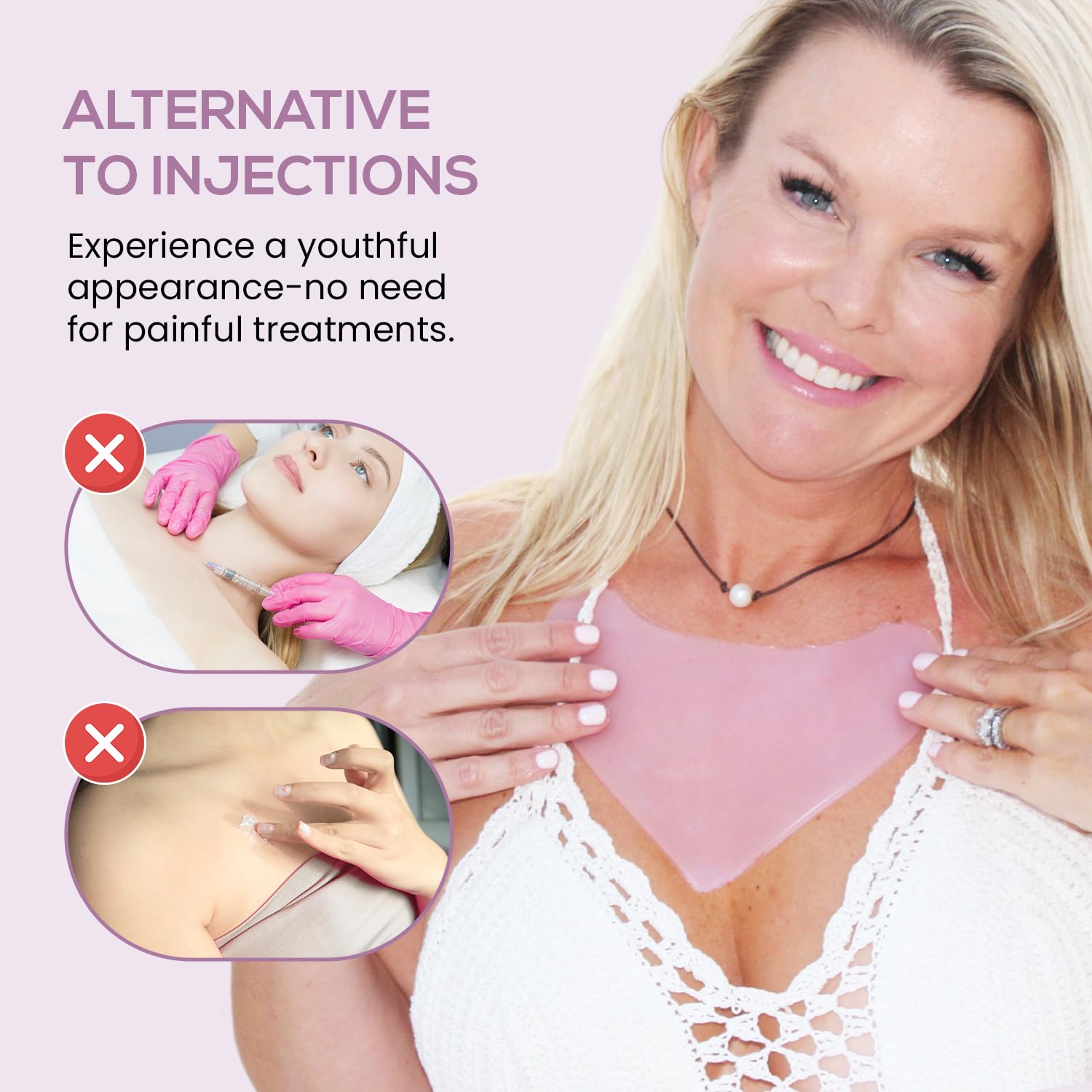 Kami Pure Silicone Gel Anti-Wrinkle Chest Patch - Anti-Aging Collagen Filler Pad for Decolette Area | Repairs, Hydrates & Smooths Skin | Botox Alternative | Single Pack | Perfect for Nighttime Skincare & Special Occasion Prep