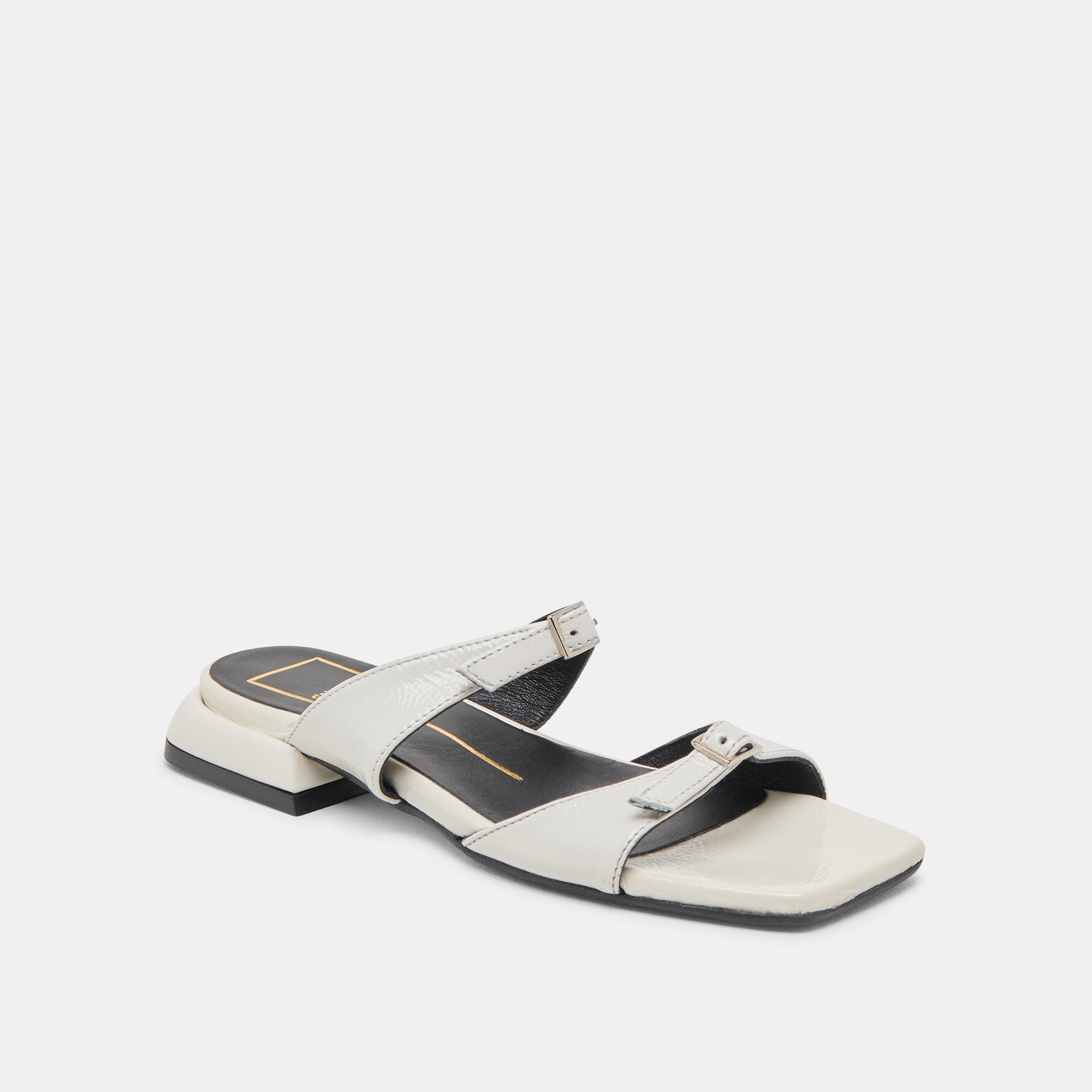 Lavern Sandals Off White Crinkle Patent - Stylish & Comfortable Women's Summer Shoes for Beach, Pool, and Casual Outings