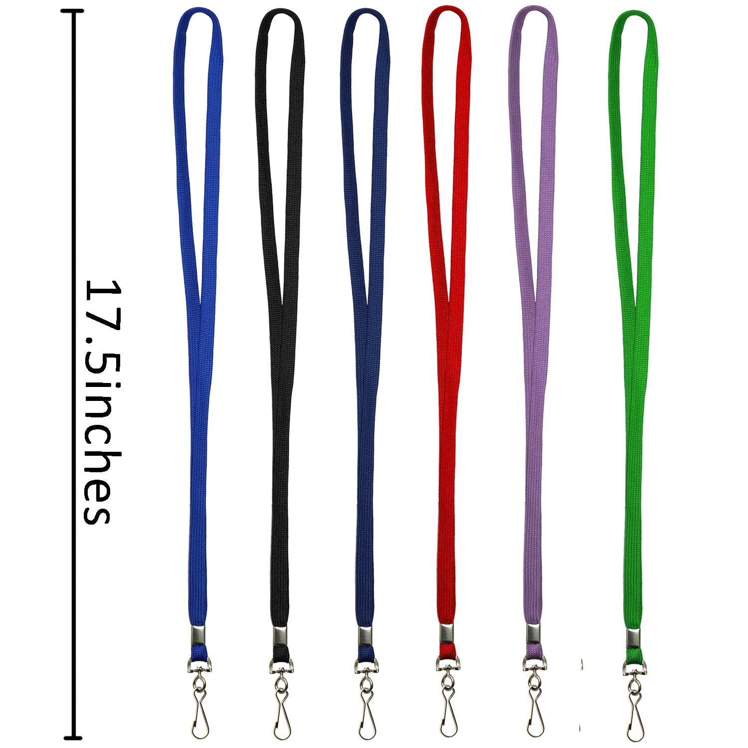 32-Pack Cotton Swivel Lanyards for ID Badges - Office & Event Use (Blue)