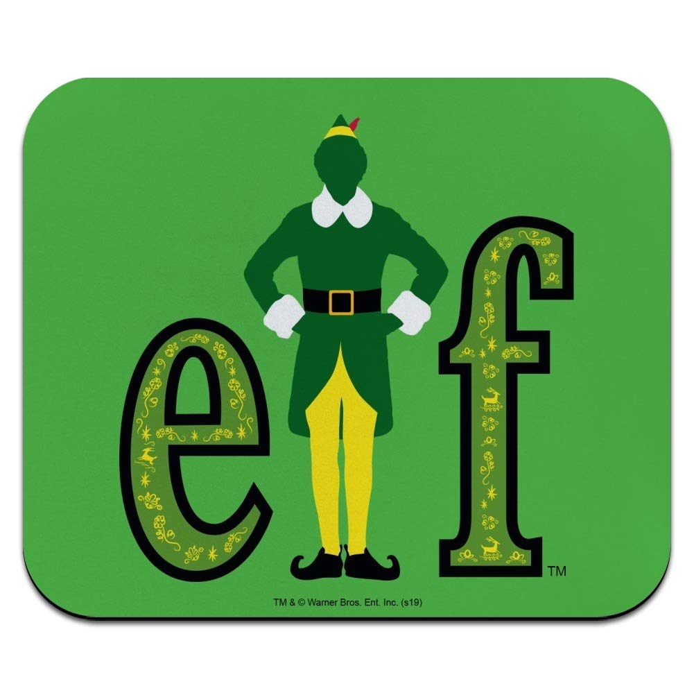 Elf Movie Logo Low Profile Thin Gaming Mouse Pad - Non-Slip Rubber Base, Smooth Surface for PC, Laptop, Office & Home Use