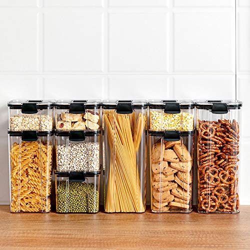 Airtight Food Storage Containers for Kitchen & Pantry Organization - BPA-Free Plastic Canisters for Flour, Sugar, Cereal & More | Perfect for Baking, Meal Prep & Dry Food Storage