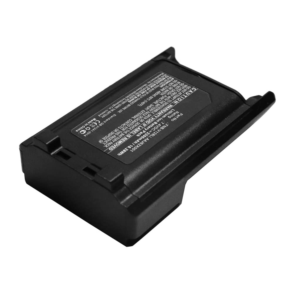 Synergy Digital 2-Way Radio Battery for Vertex VX-821 - 7.4V 2200mAh Li-ion Replacement Battery (FNB-V128Li Compatible) - Long Lasting Power for Construction, Security & Outdoor Adventures