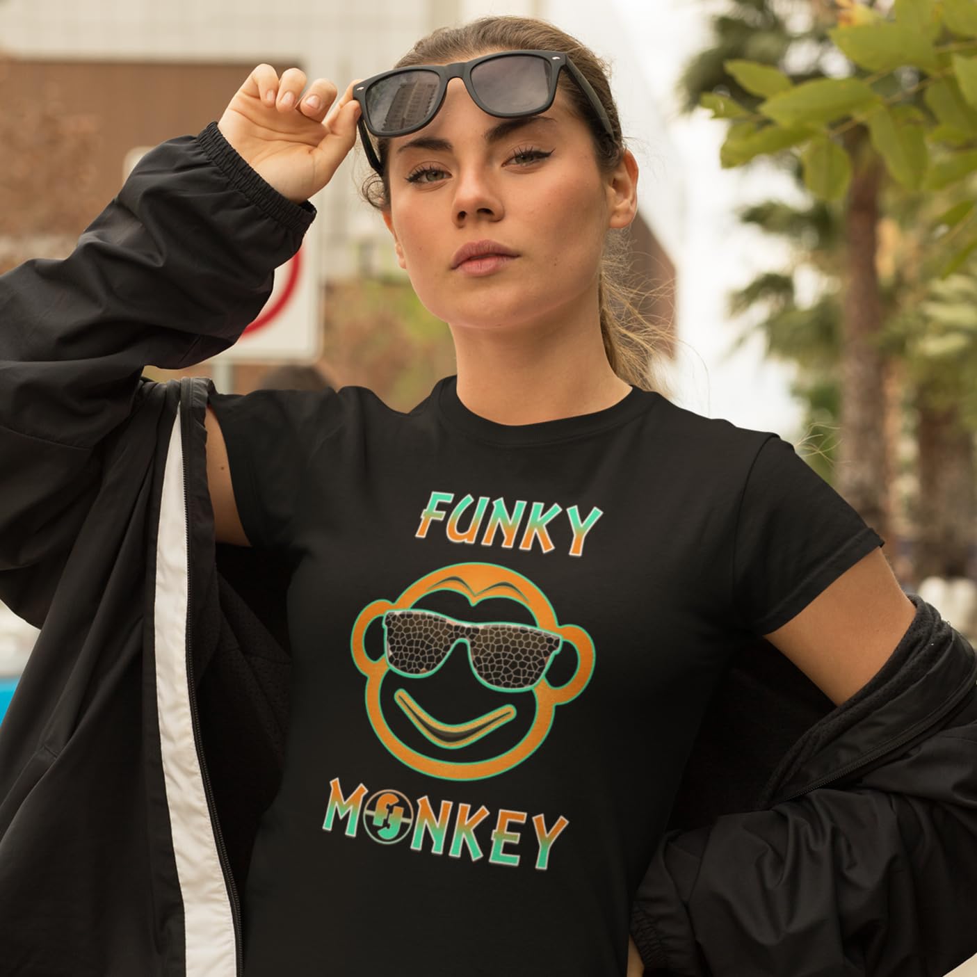 Funky Monkey Graphic Tees for Women & Teens - Trendy Funny T-Shirts for Casual Wear, Parties & Gifts - Cute & Comfortable Women's Humor Shirts for Everyday Outfits