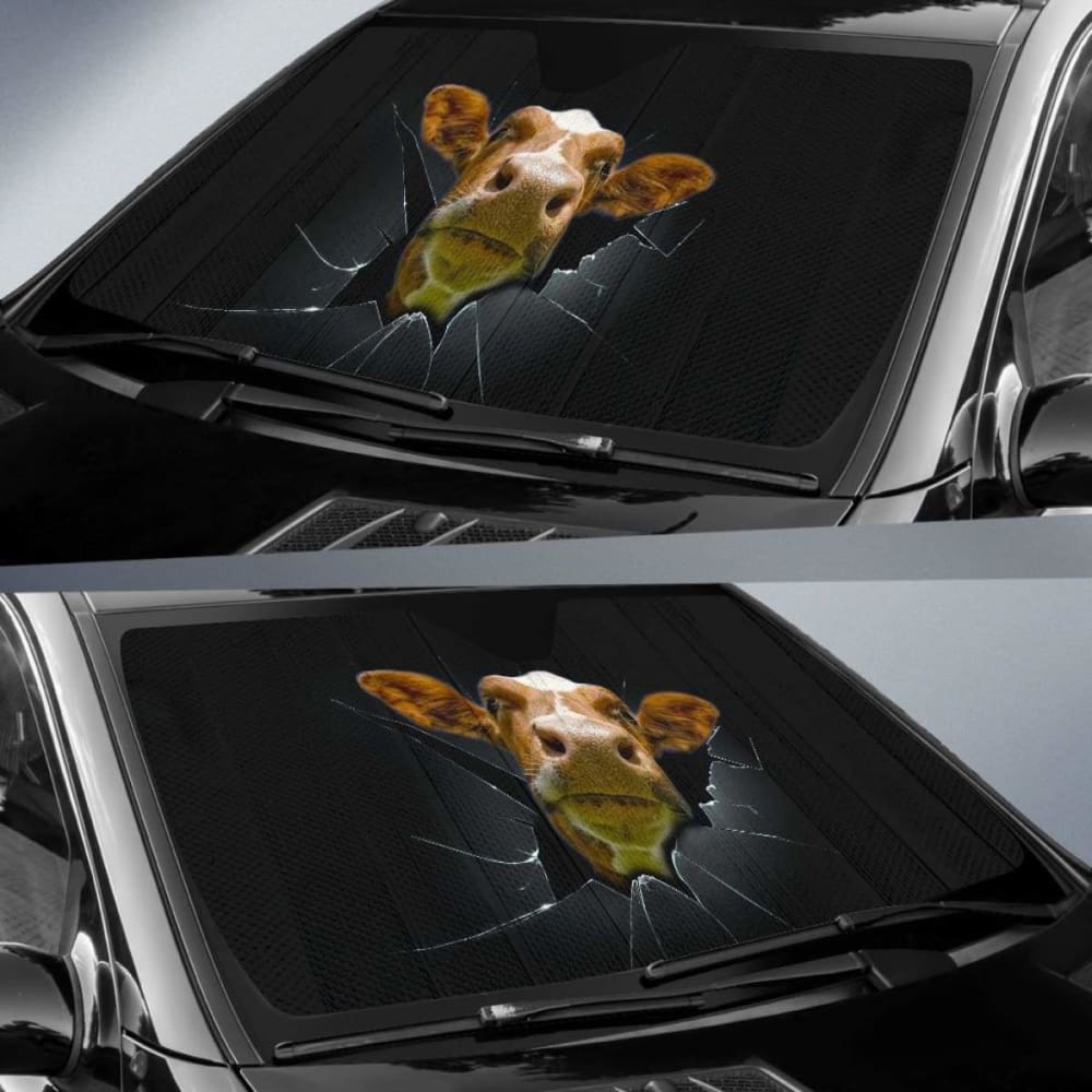 Car Windshield Sun Shade for Cows - Universal Fit 07 172609 Model - Keep Your Livestock Cool & Protected from UV Rays During Transport or Pasture Grazing