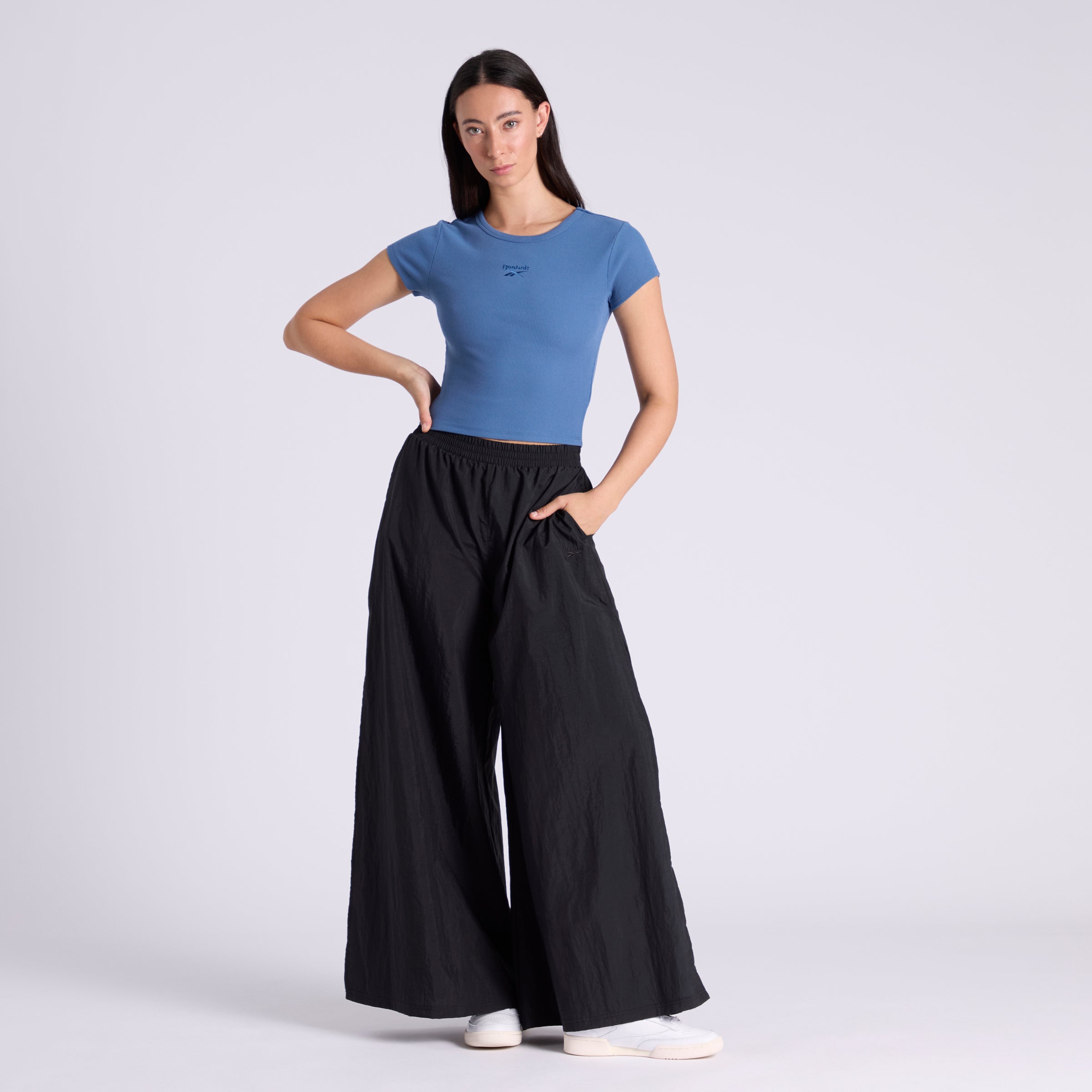 East Coast Blue Ribbed Tee - Soft & Stylish Women's T-Shirt for Casual Wear & Everyday Outfits