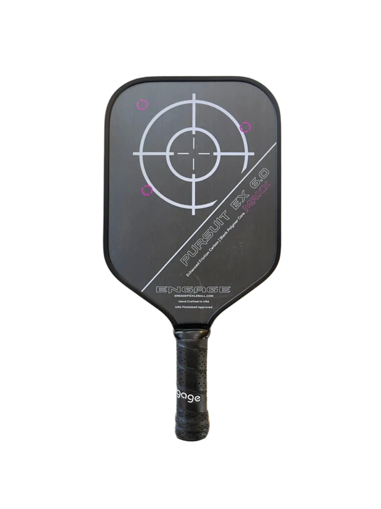 Engage Pursuit Maxx EX 6.0 Carbon Fiber Pickleball Paddle - Enhanced Friction & Control for Competitive Play | Perfect for Tournaments & Recreational Games