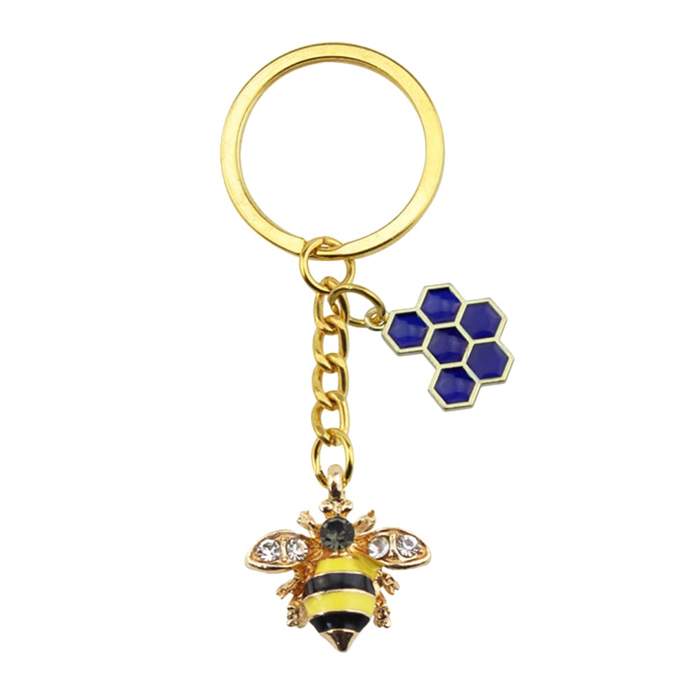 Alloy Bee Keychain Pendant - Stylish Handbag & Backpack Accessory for Women, Key Holder Charm for Daily Use, Fashion Jewelry Gift for Her | Perfect for Keys, Purses, Bags & Everyday Outfits