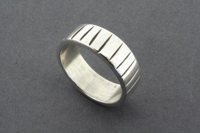 Elegant Etched Line Ring - Sterling Silver Jewelry for Women, Perfect for Weddings, Parties & Everyday Wear