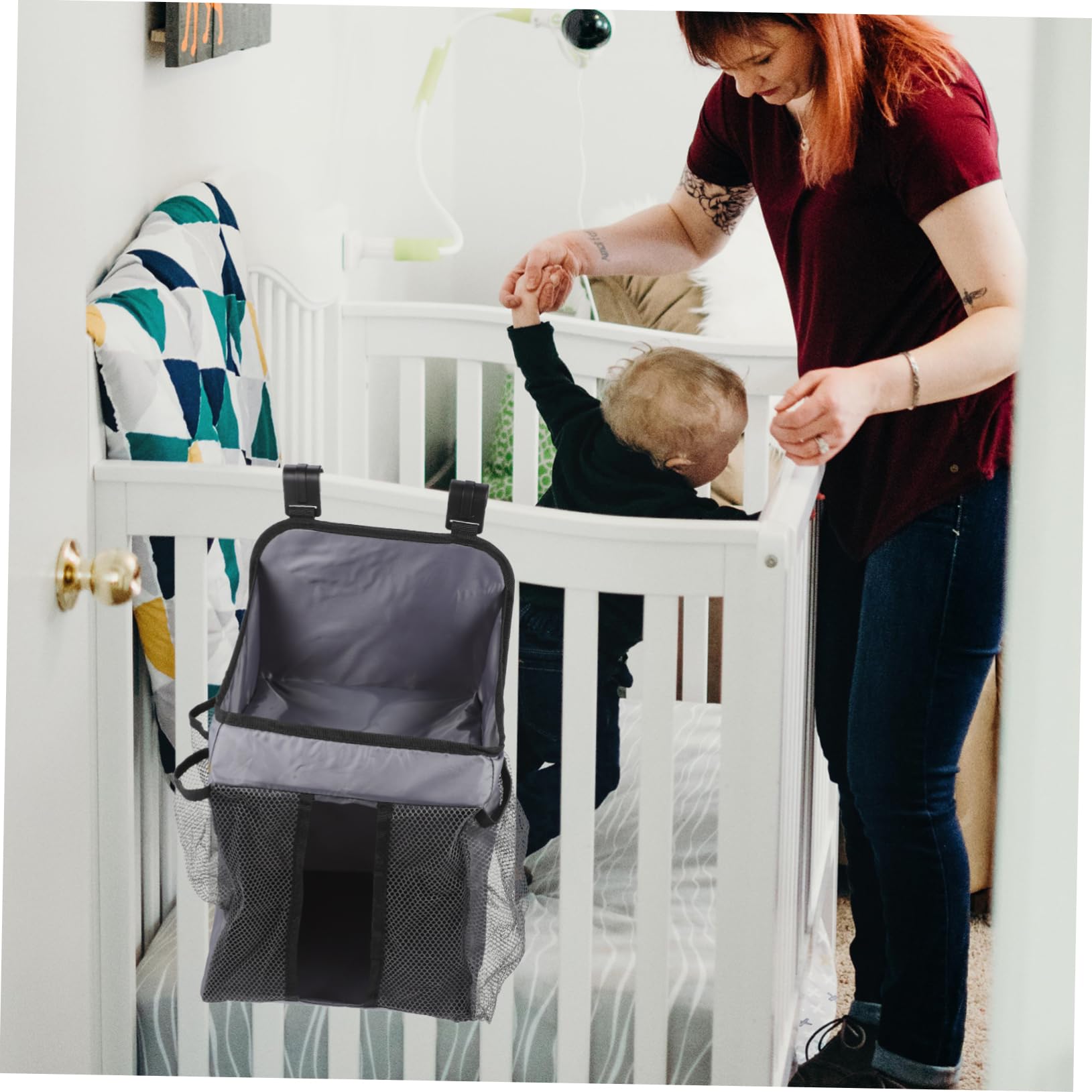 BIUDECO Diaper Storage Organizer - Compact Nursery Organizer for Diapers & Wipes - Perfect for Baby Changing Stations, Travel & Home Organization