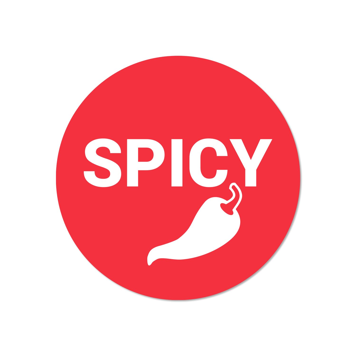 300 Spicy Food Warning Labels (1.5 Inch Round) - Heat Level Stickers for Grocery Stores, Restaurants & Food Trucks - Perfect for Deli Containers, Hot Sauces & Spicy Snacks