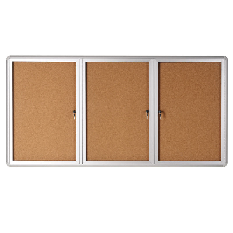 Premium Enclosed Indoor Cork Bulletin Boards with Aluminum Frame - Perfect for Offices, Classrooms & Home Organization