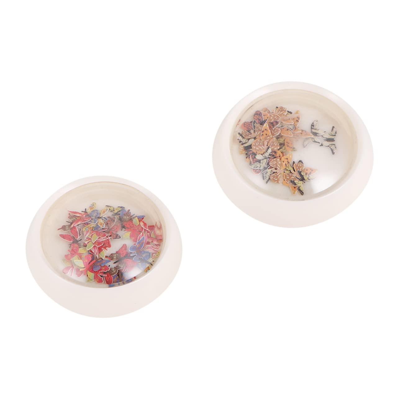 FRCOLOR 200pcs 3D Nail Stickers Kit - 2 Sets of Nail Sequins, Diamond Stickers, Rhinestones & Butterfly Appliques for Women | DIY Nail Art Decals for Toe & Finger Nails | Perfect for Parties, Weddings & Salon Use