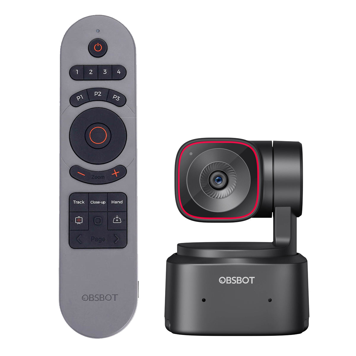 OBSBOT Tiny 2 Lite AI Webcam with Remote Control Bundle - 4K Auto Tracking Camera for Video Conferencing, Live Streaming & Content Creation