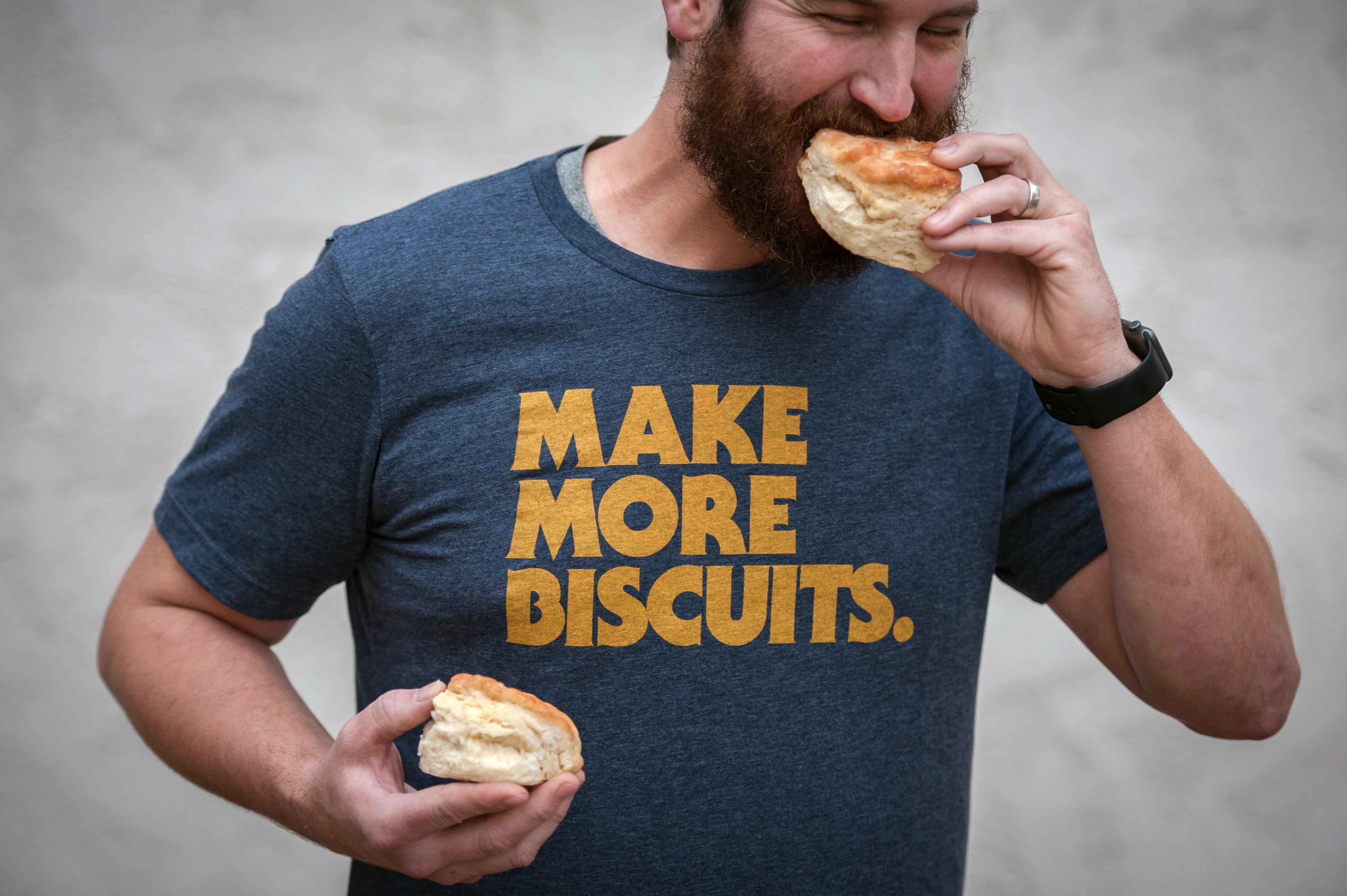 Make More Biscuits T-Shirt - Funny Baking Lover Tee for Men & Women - Perfect Gift for Bakers & Cookie Enthusiasts - Wear at Home, Baking Parties & Casual Outings